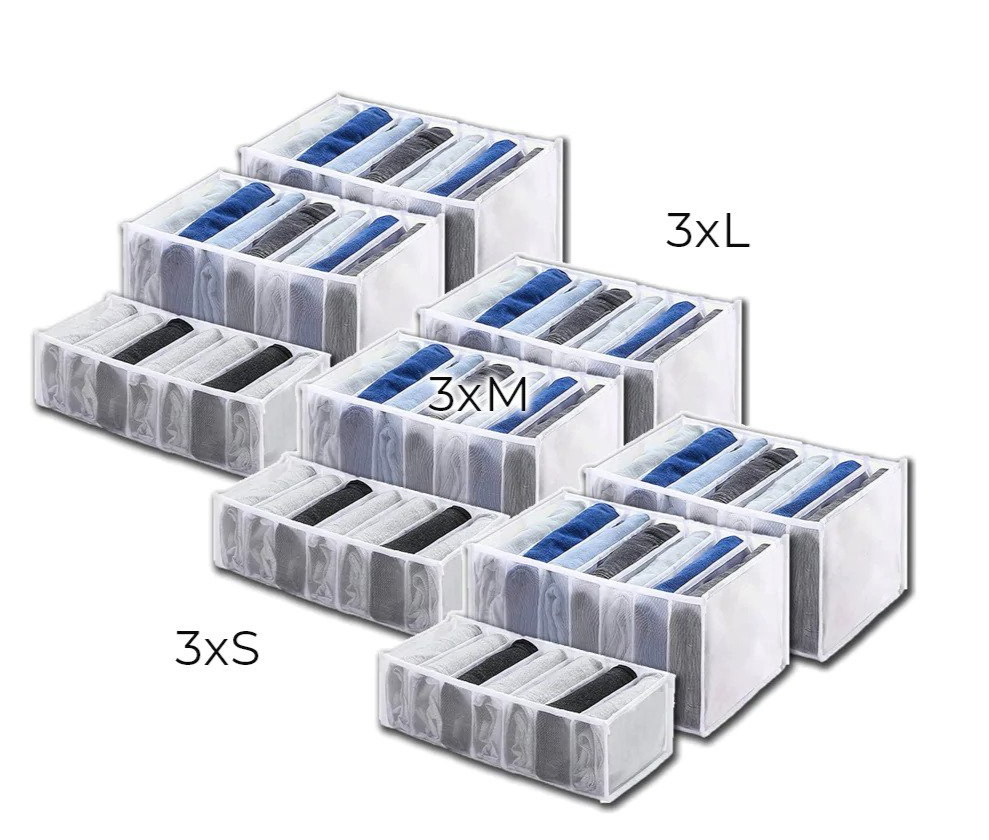 引き出しを整理するための収納ボックスキット (x3)