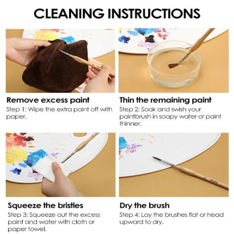 Ακριβή πινέλα για λεπτομέρειες λεπτές και τέλειες (x11)