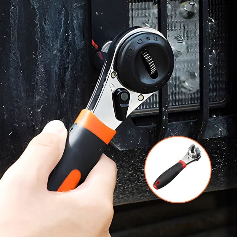 Llave de trinquete ajustable 360° para todos sus tornillos 