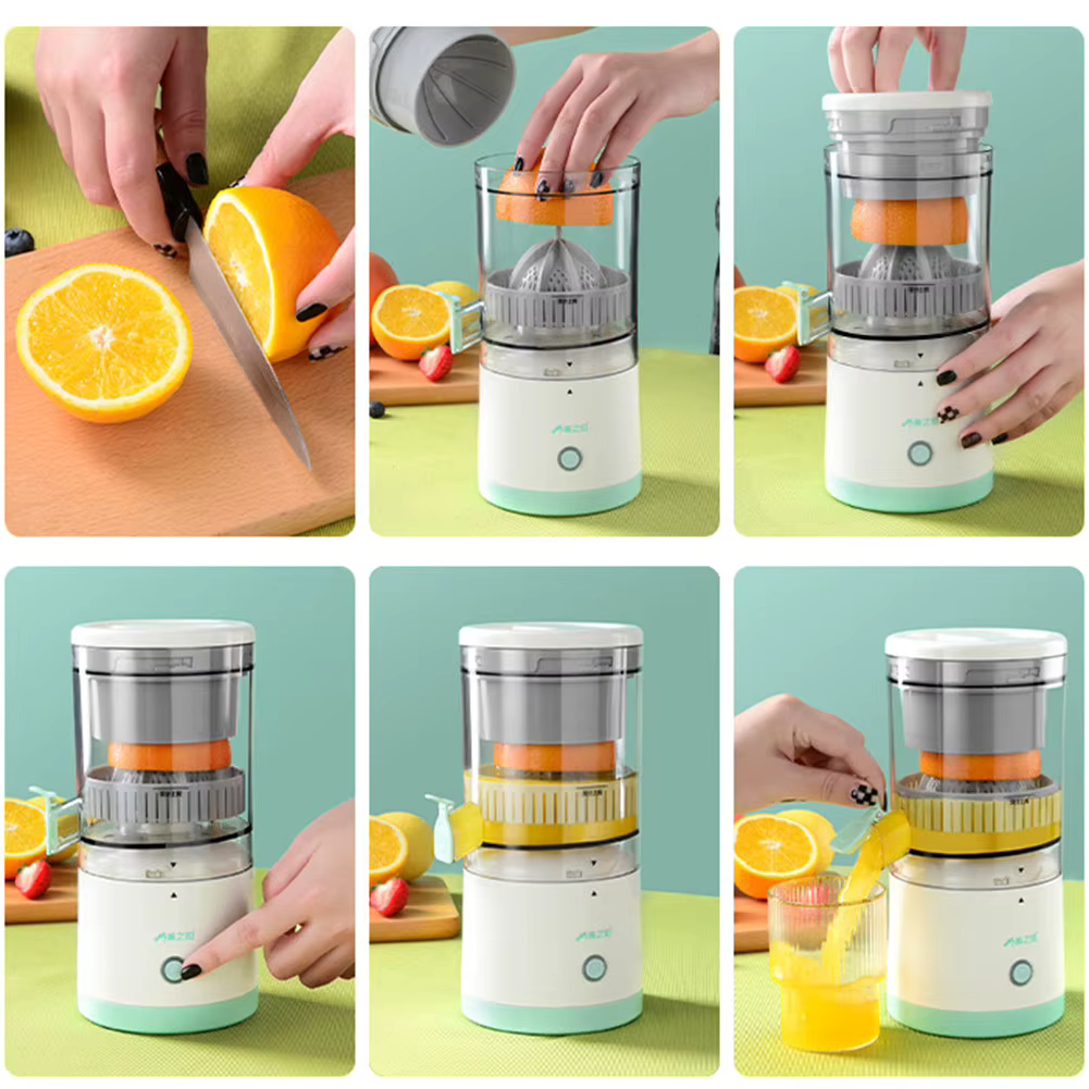 Přenosný elektrický citrusovač, rychlý a snadný 