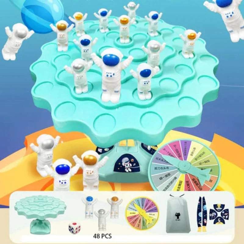 Juego de equilibrio de astronautas para estimular el aprendizaje 
