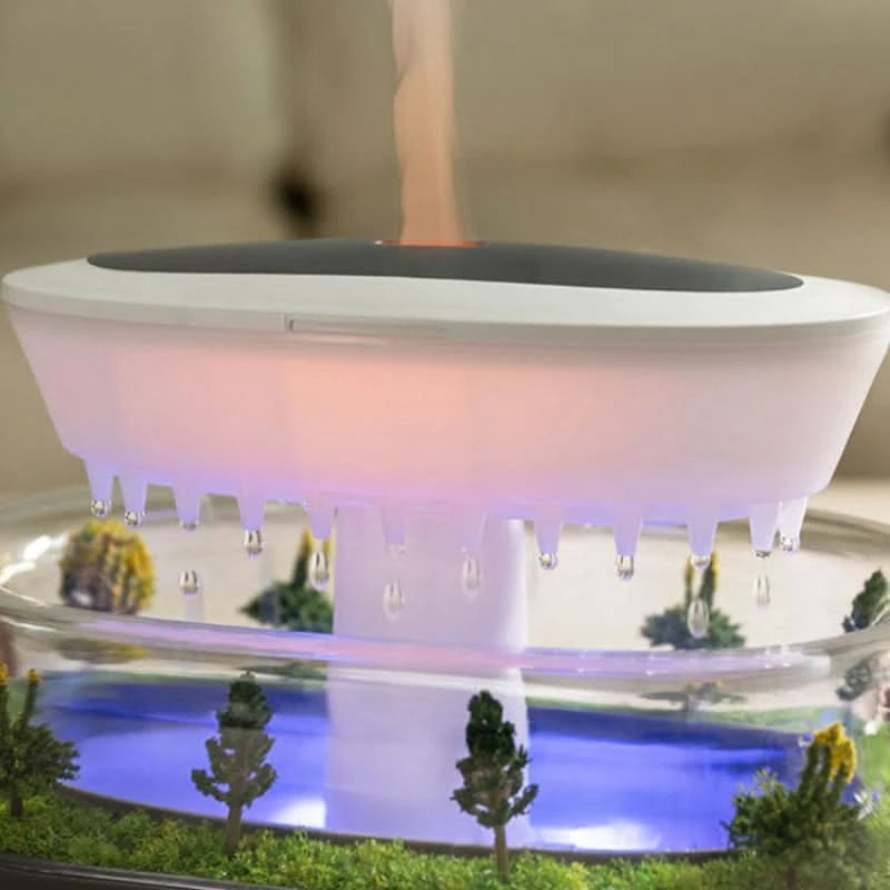 Diffuser med regneffekt - lyd, tåge & stemningslys 