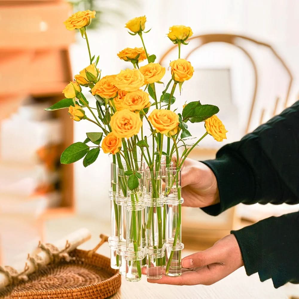 Vaso modulare elegante per composizioni floreali creative 