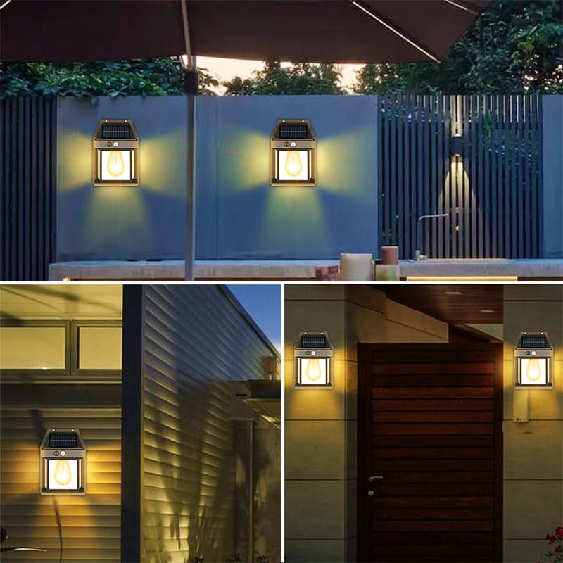 Lámpara solar para jardín y exterior 