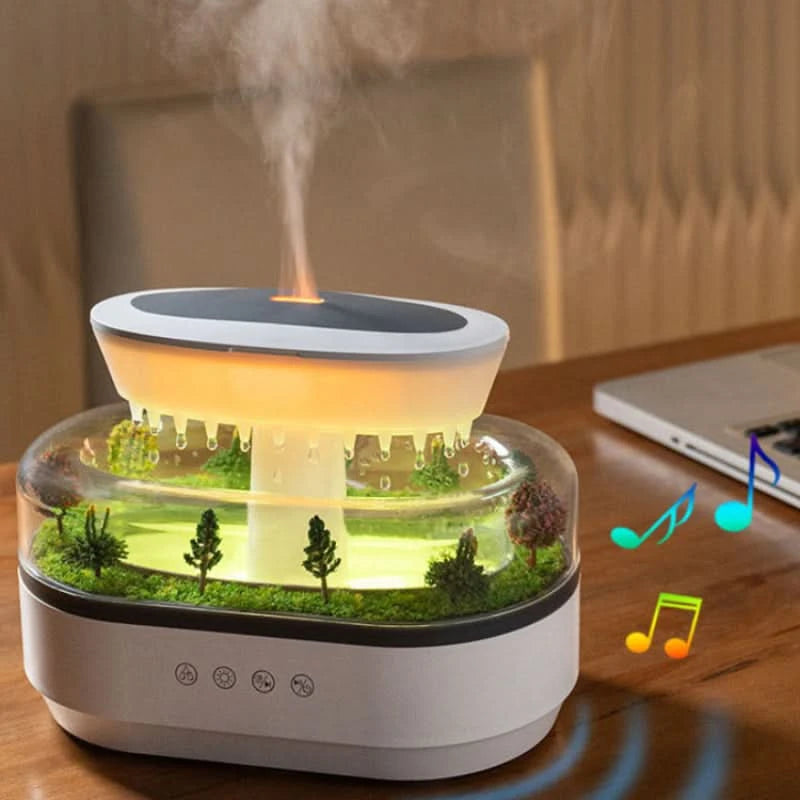 Diffuser med regneffekt - lyd, tåge & stemningslys 