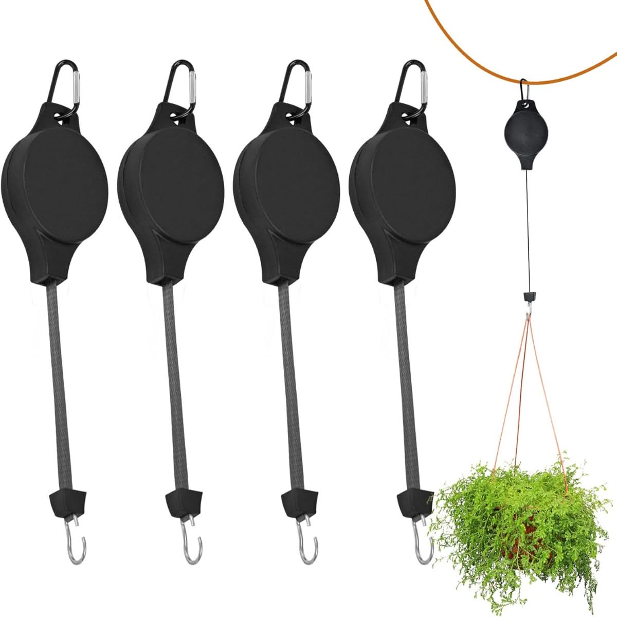 Accédez facilement à vos plantes suspendues (x4)