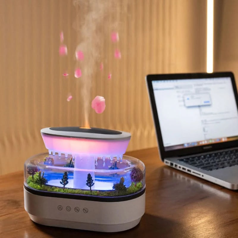 Diffuser med regneffekt - lyd, tåge & stemningslys 