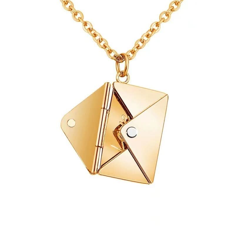 Collana a busta segreta con un messaggio d'amore nascosto 