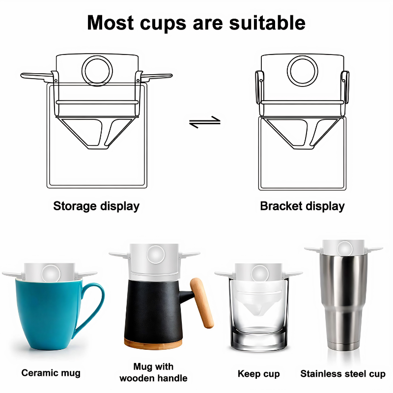 Filtre café pliable et portable – infusion sans papier
