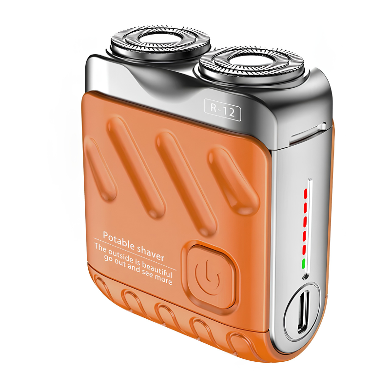 Rasoir électrique double tête – format compact rechargeable