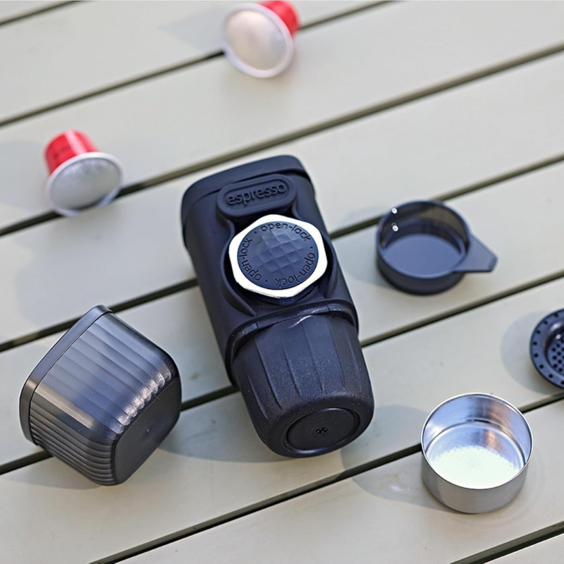 Machine espresso portable — café prêt partout
