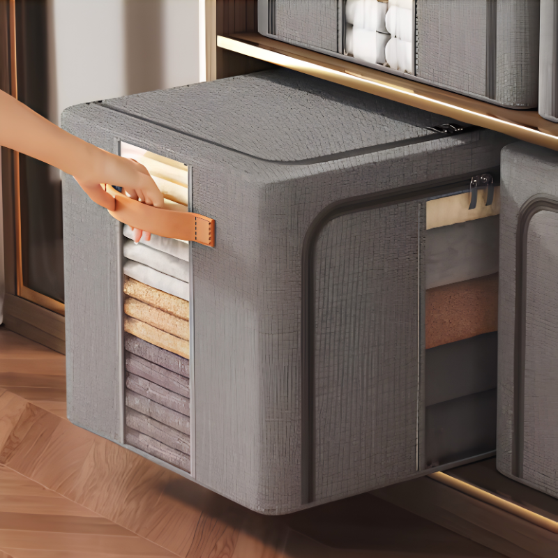 Boîte de rangement vêtements – placard bien organisé