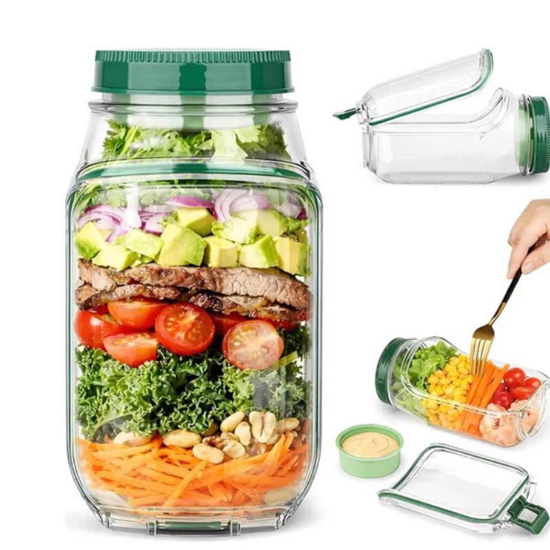 Boîte salade compartimentée – fraîcheur nomade