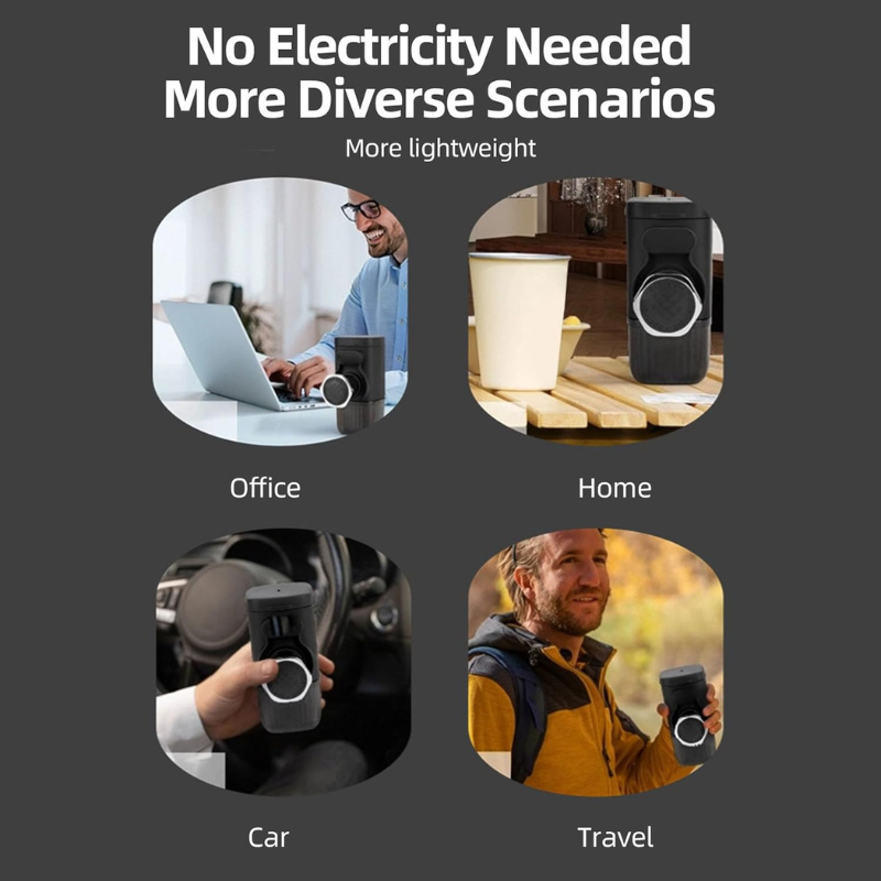 Machine espresso portable — café prêt partout