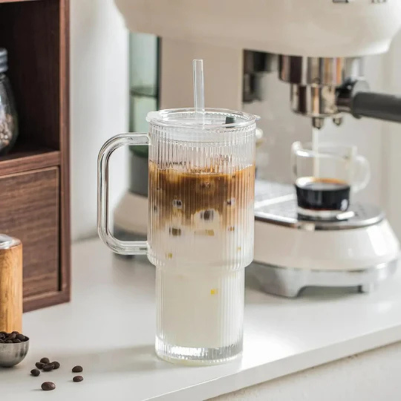 Gobelet en verre nomade anti-fuite – avec couvercle sécurisé