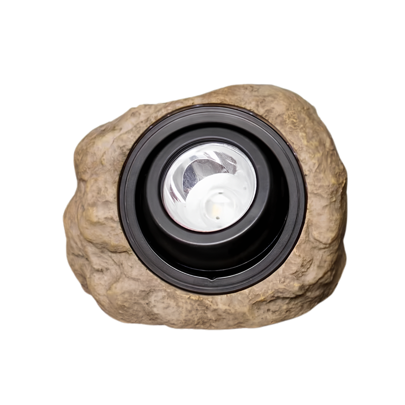 Lampe solaire extérieure – éclairage style pierre naturel