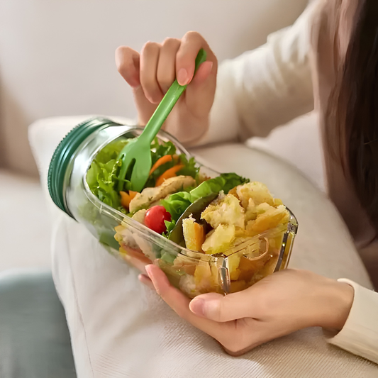Boîte salade compartimentée – fraîcheur nomade