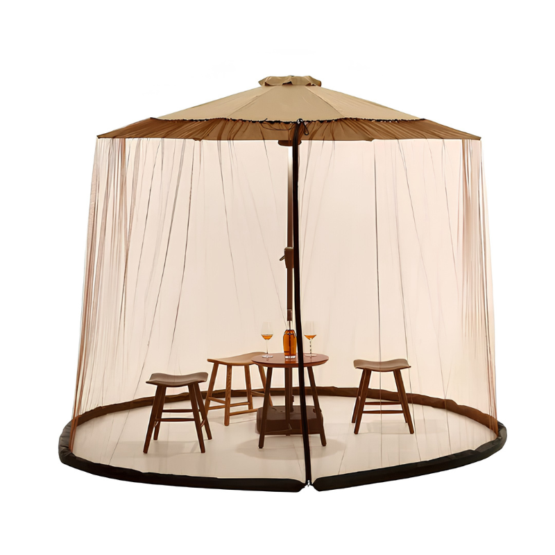 Moustiquaire parasol – protection anti-insectes avec fermeture zippée