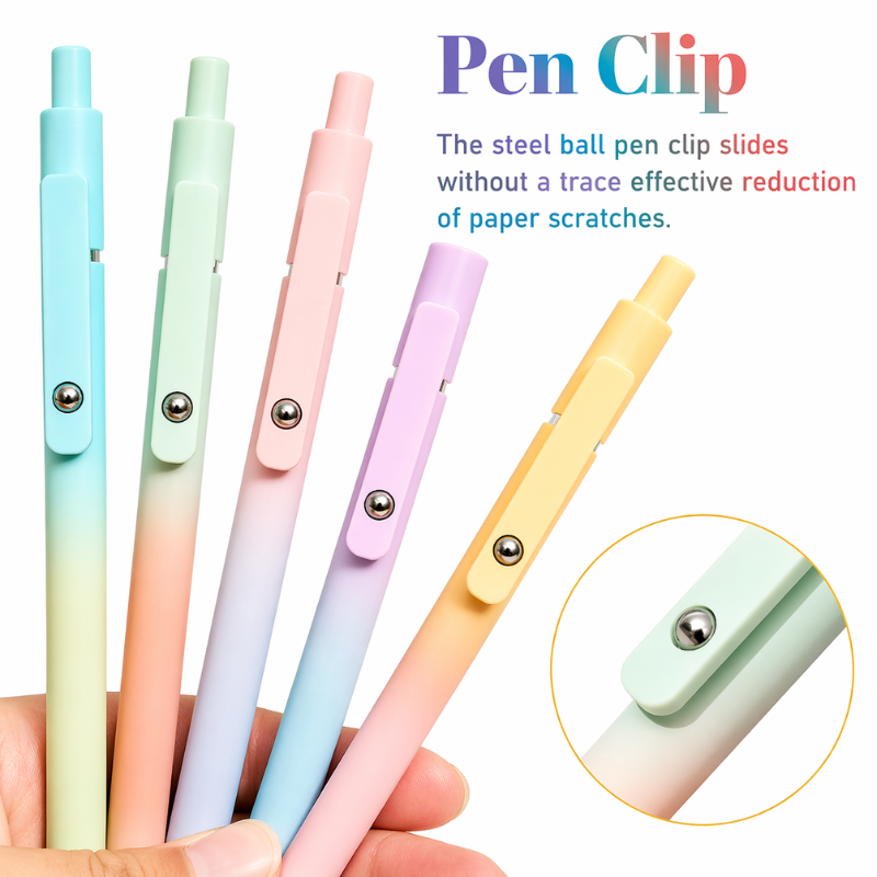 Lot de 5 stylos à séchage rapide — écriture nette immédiate