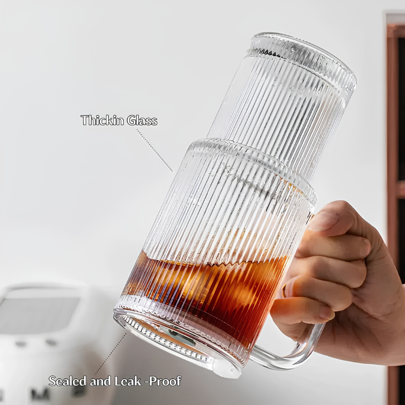 Gobelet en verre nomade anti-fuite – avec couvercle sécurisé