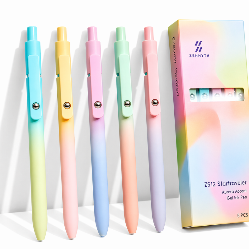 Lot de 5 stylos à séchage rapide — écriture nette immédiate