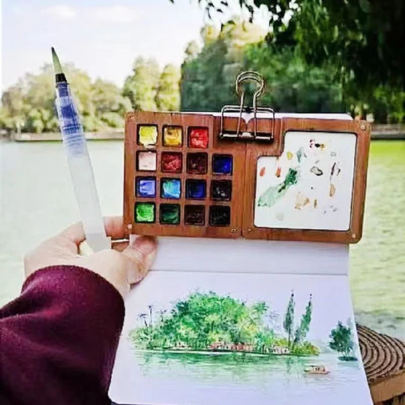 Kit de acuarela de bolsillo para pintar en cualquier lugar 