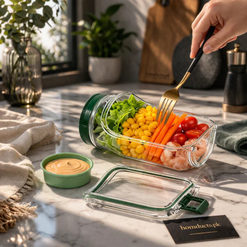 Boîte salade compartimentée – fraîcheur nomade