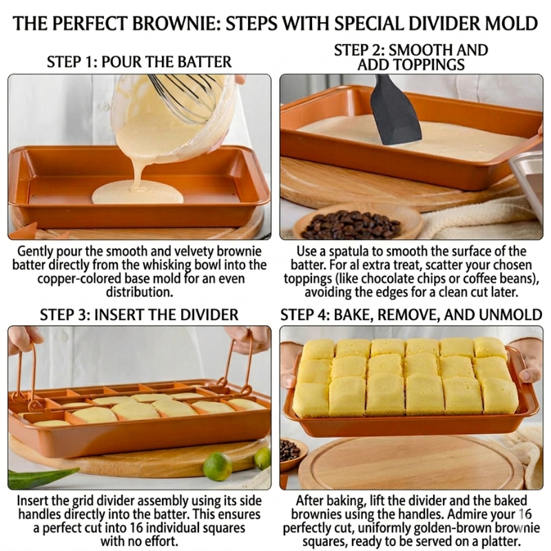 Moule multi-cavités pour desserts maison – découpe facile