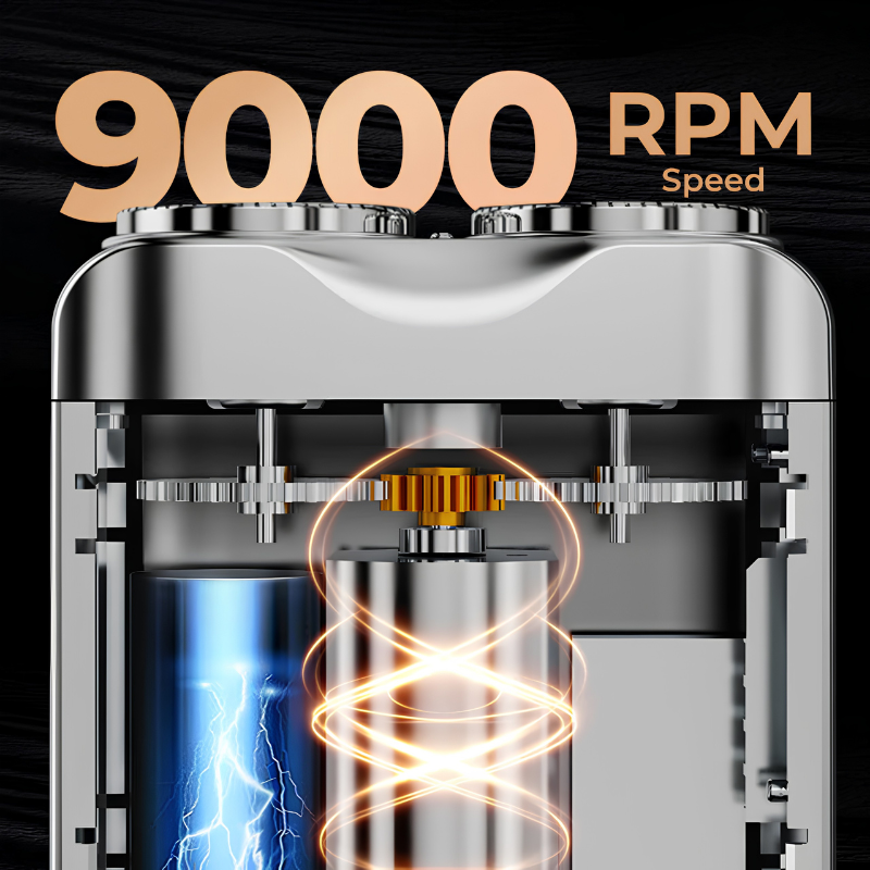 Rasoir électrique double tête – format compact rechargeable