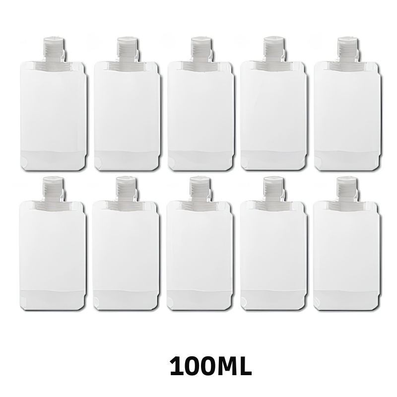Lot de 40 flacons voyage – transport propre et organisé