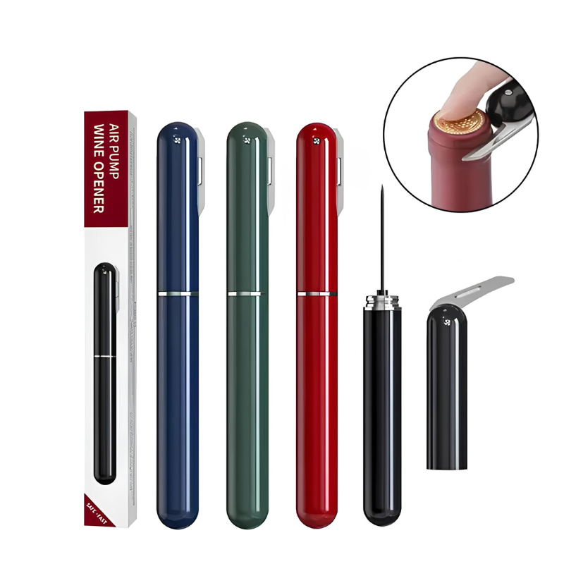 Tire-bouchon vin 2 en 1 – ouverture rapide avec coupe-capsule