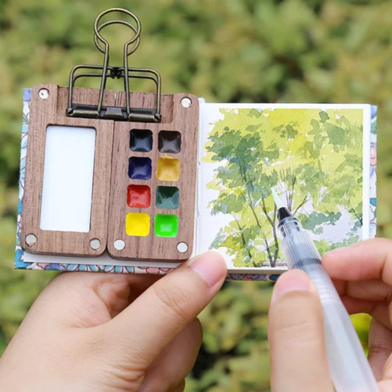 Kit de acuarela de bolsillo para pintar en cualquier lugar 