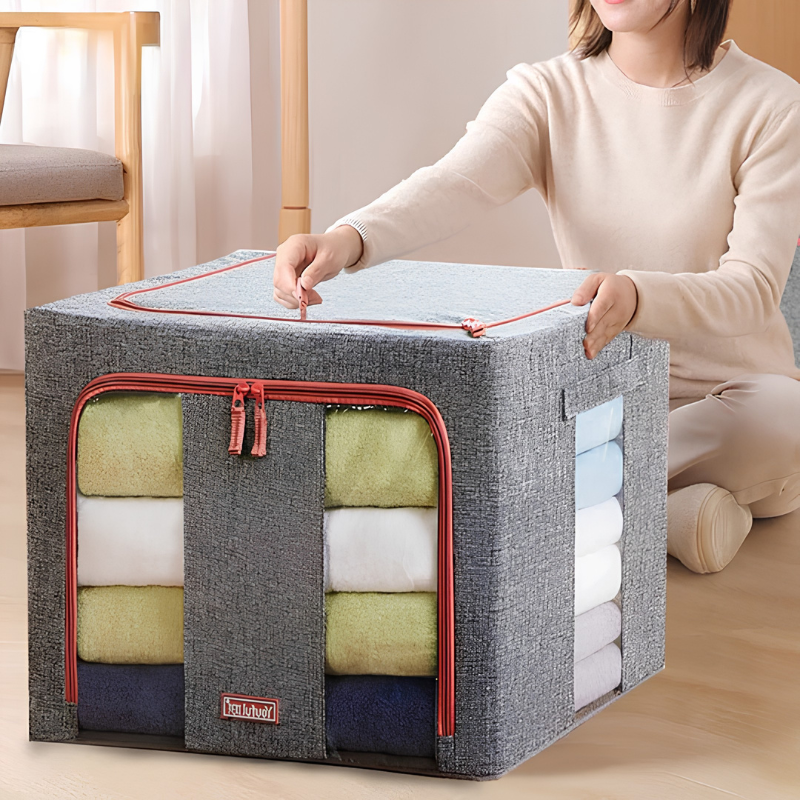 Boîte de rangement vêtements – placard bien organisé