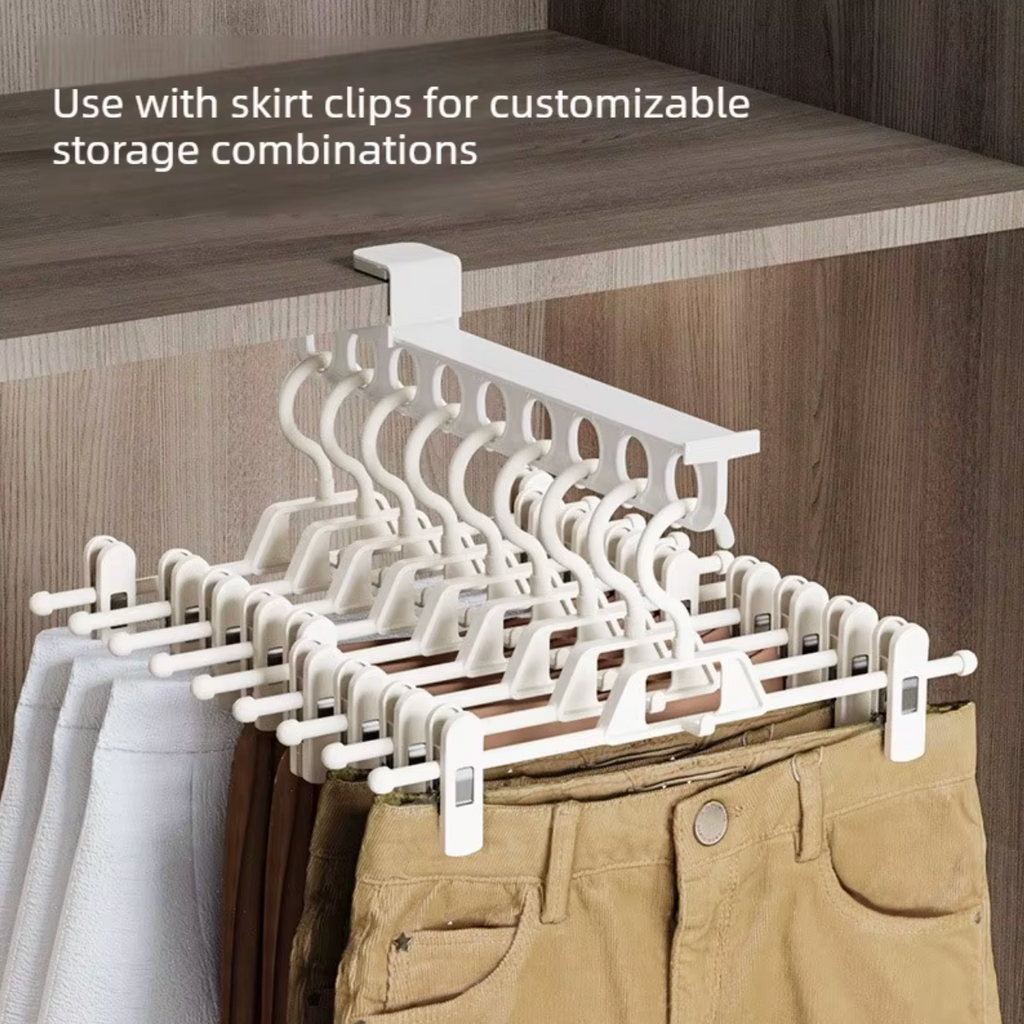 Heavy-duty retractable storage rod for closets and storage areas 