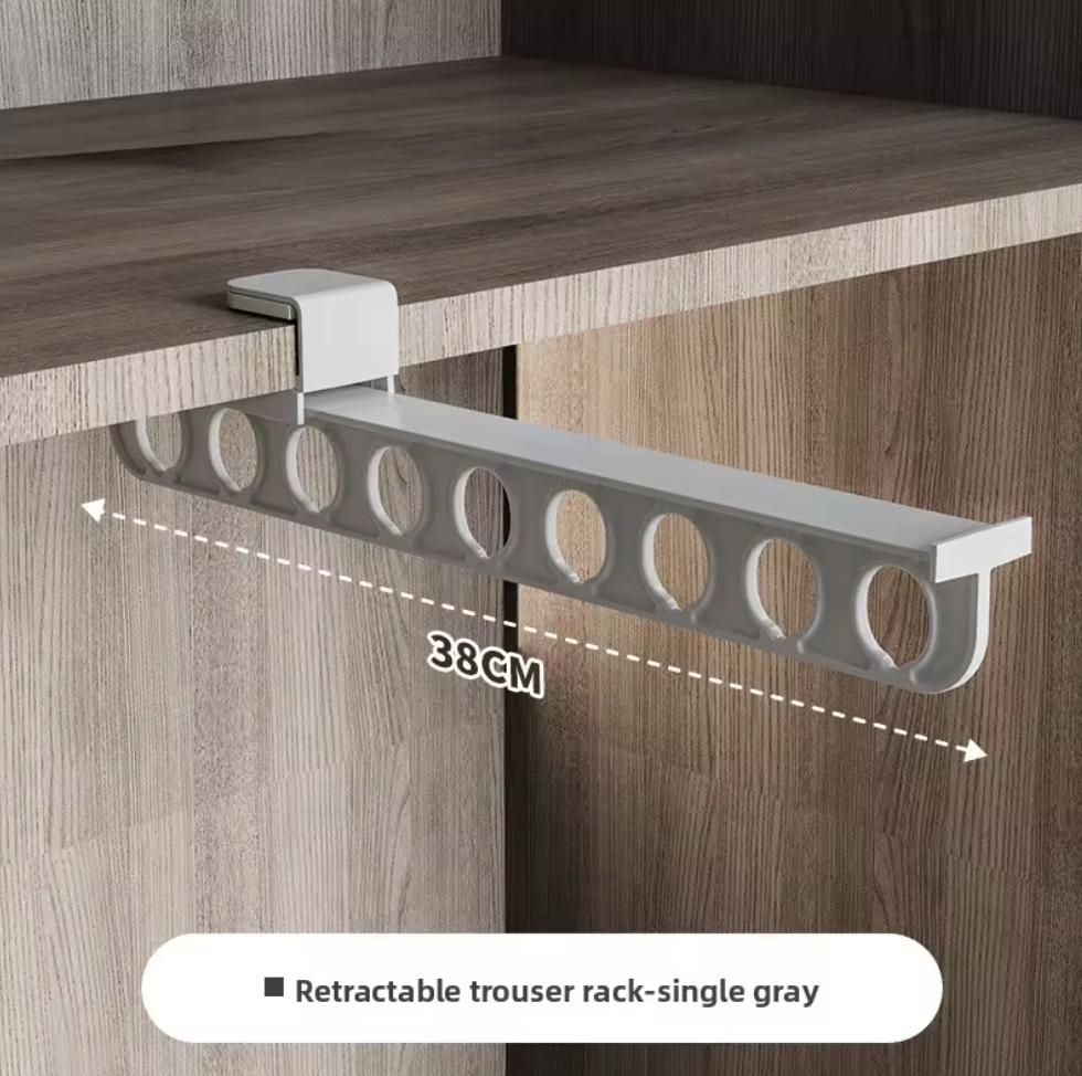Heavy-duty retractable storage rod for closets and storage areas 