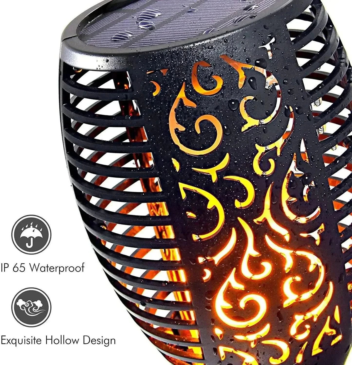 Lampa solarna LED – Realistyczny płomień bez ognia 