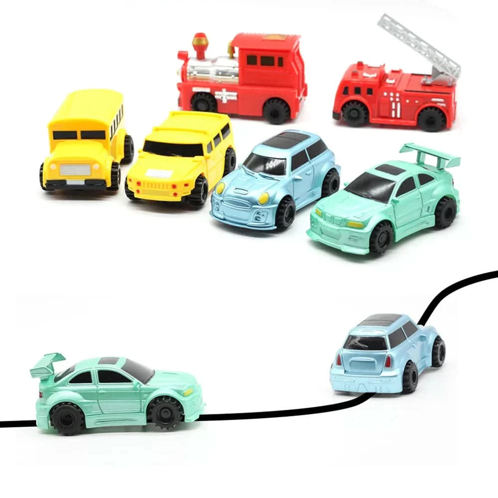 Den magiska bilen som följer dina teckningar som genom magi 