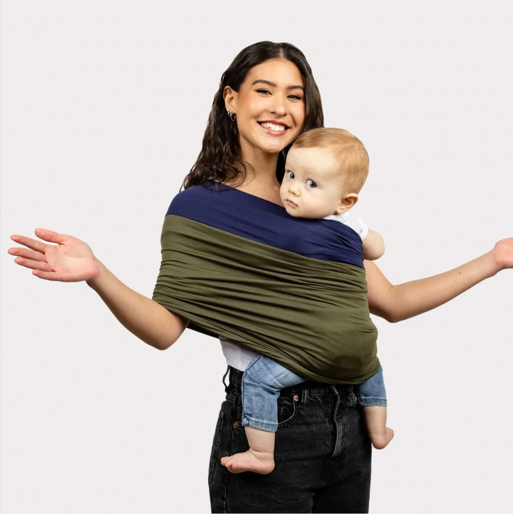 Two-tone cocoon baby carrier for a tender bond every day 
