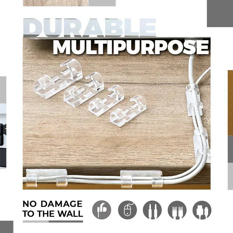 تثبيتات سريعة وغير ملحوظة للكابلات والأسلاك (x20) 