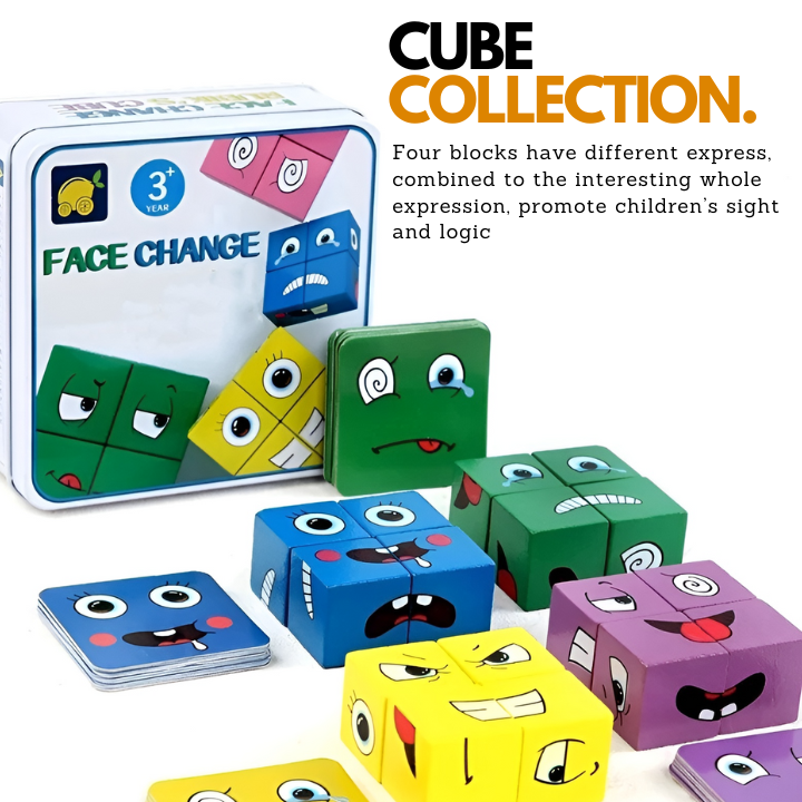 Educational wooden game – Develop your child's emotions and motor skills 