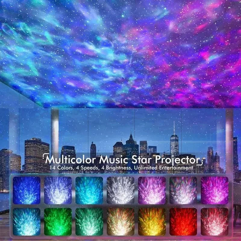 Proyector de galaxia con música y control remoto 
