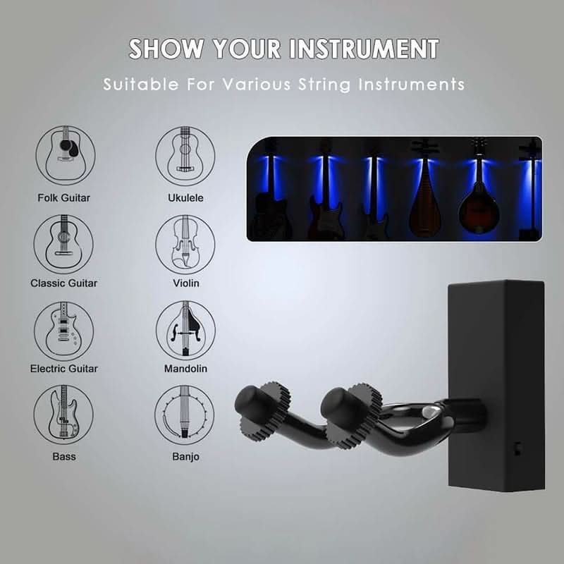 Support a muro LED per chitarra – Illumina il tuo strumento 