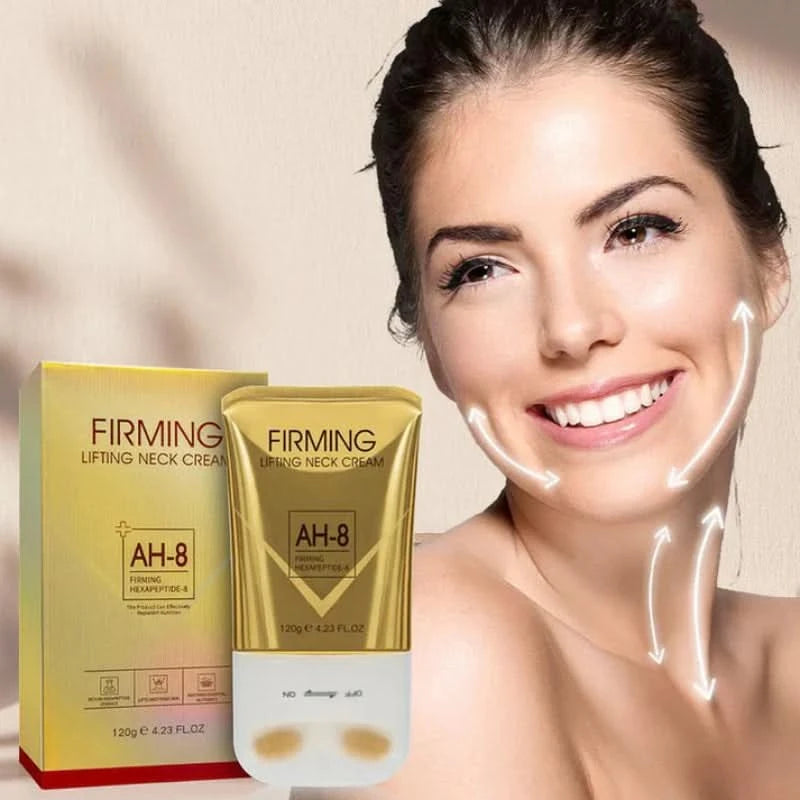 Crema reafirmante para el cuello con masajeador integrado 