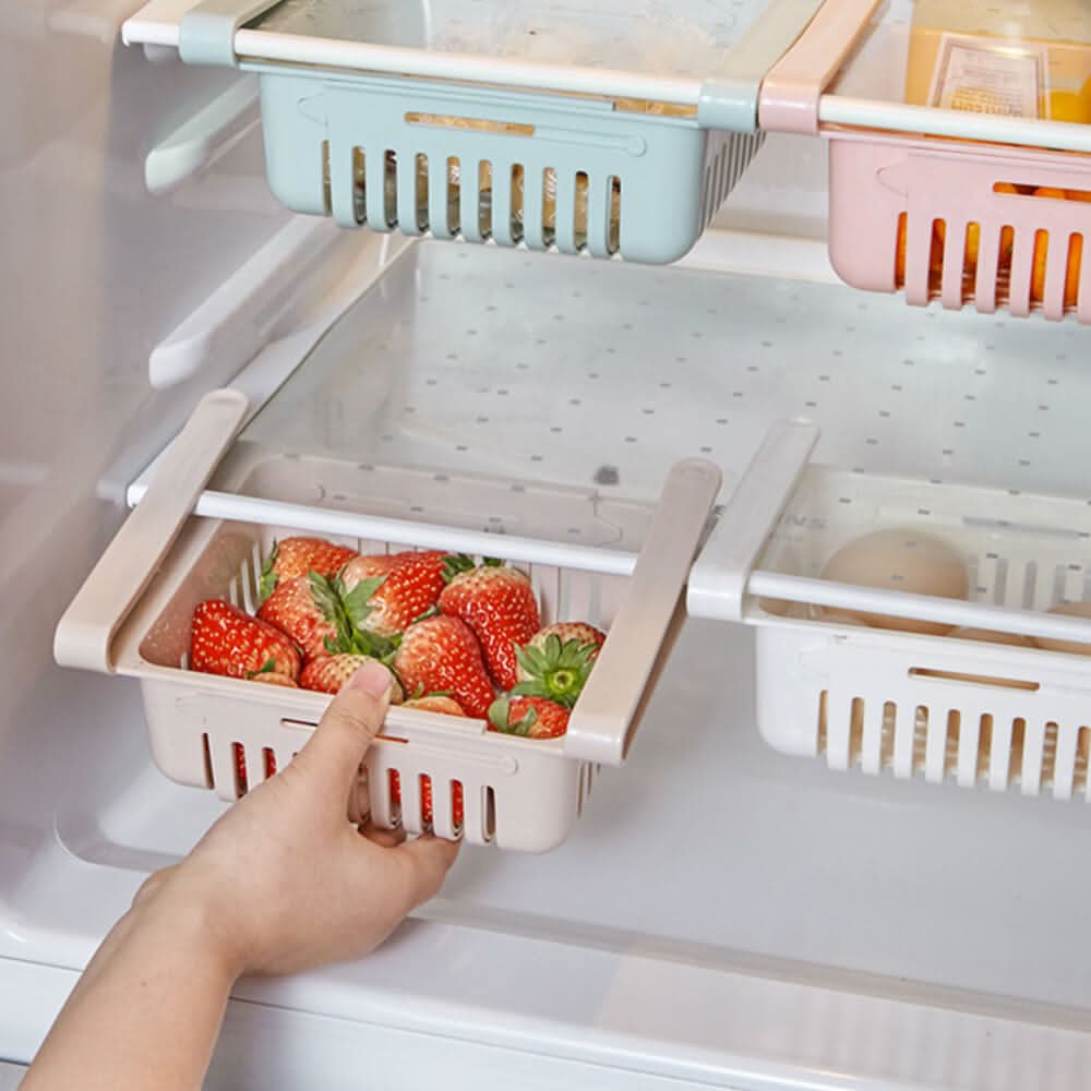 Organizzatore regolabile per frigorifero 