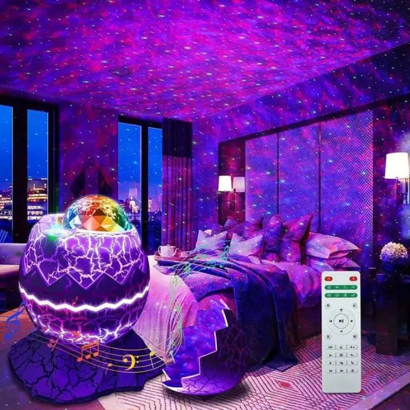 Proyector de galaxia con música y control remoto 
