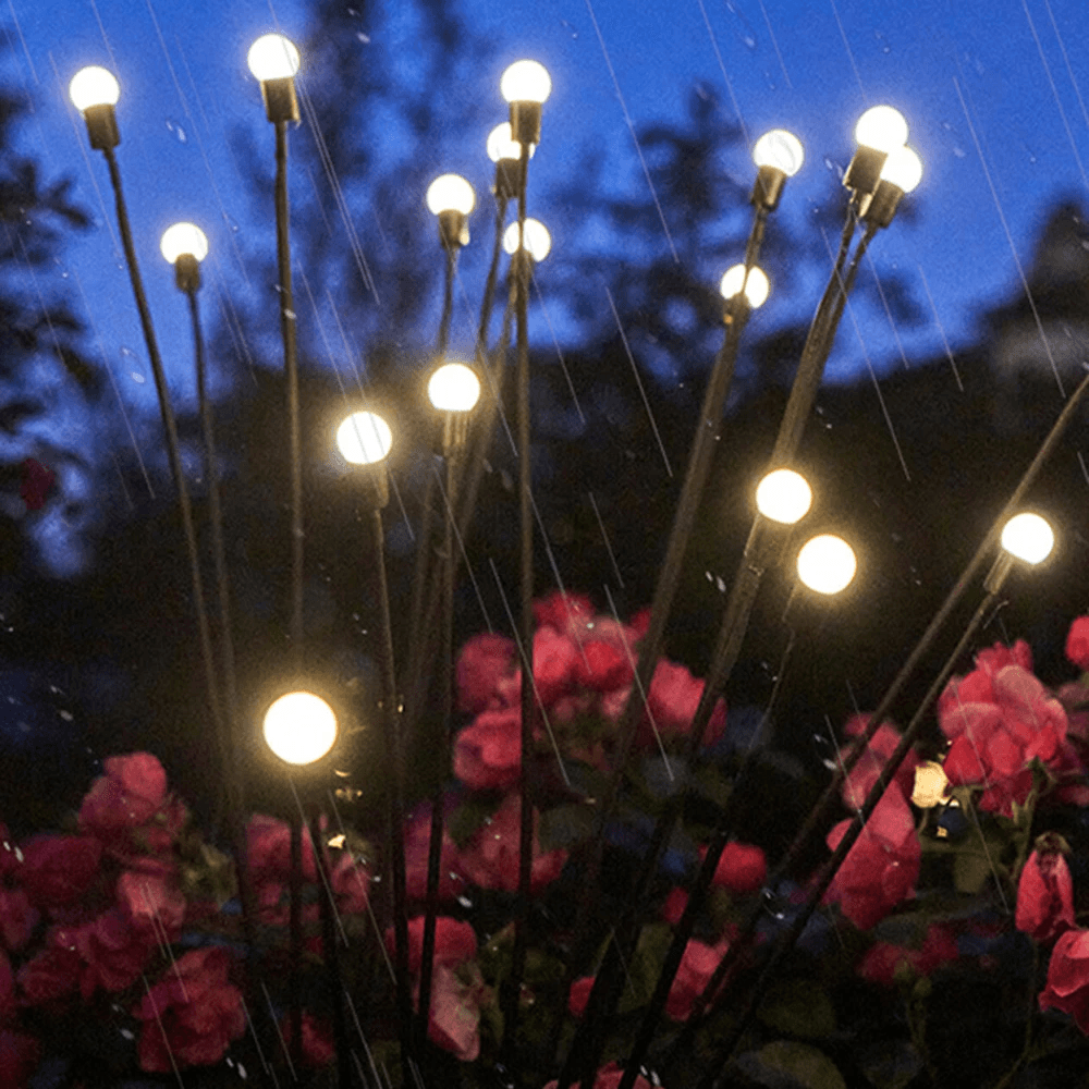 Tuinlampen met vuurvliegjes 